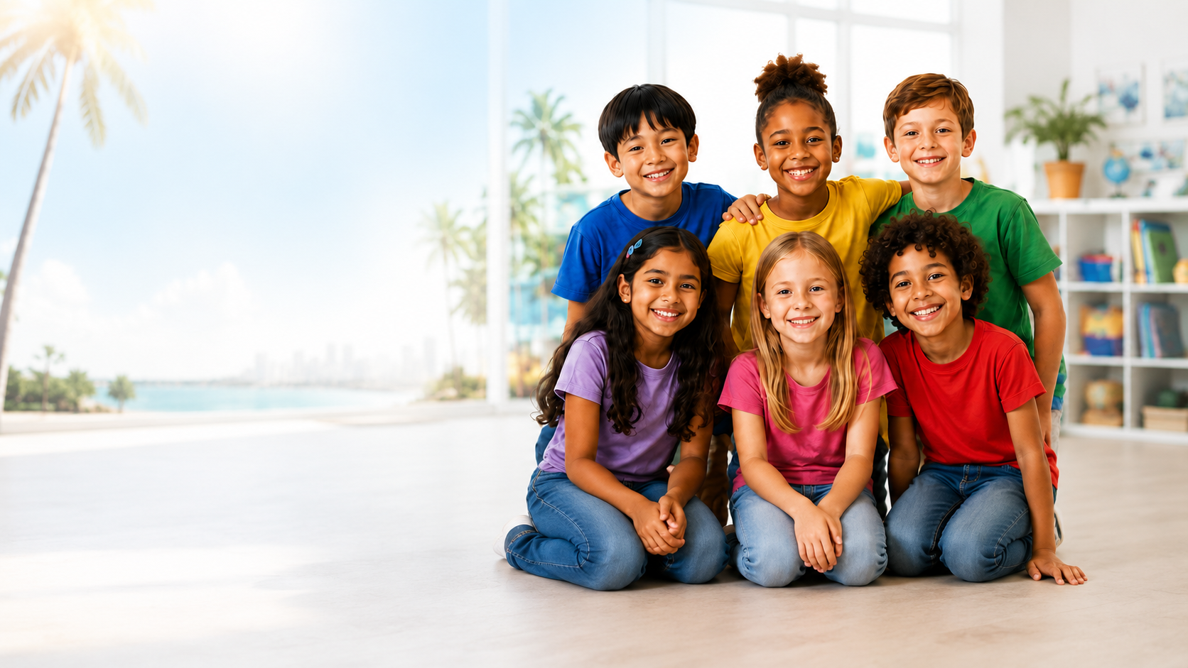 Diverse group of smiling students at PROVA Learning Center