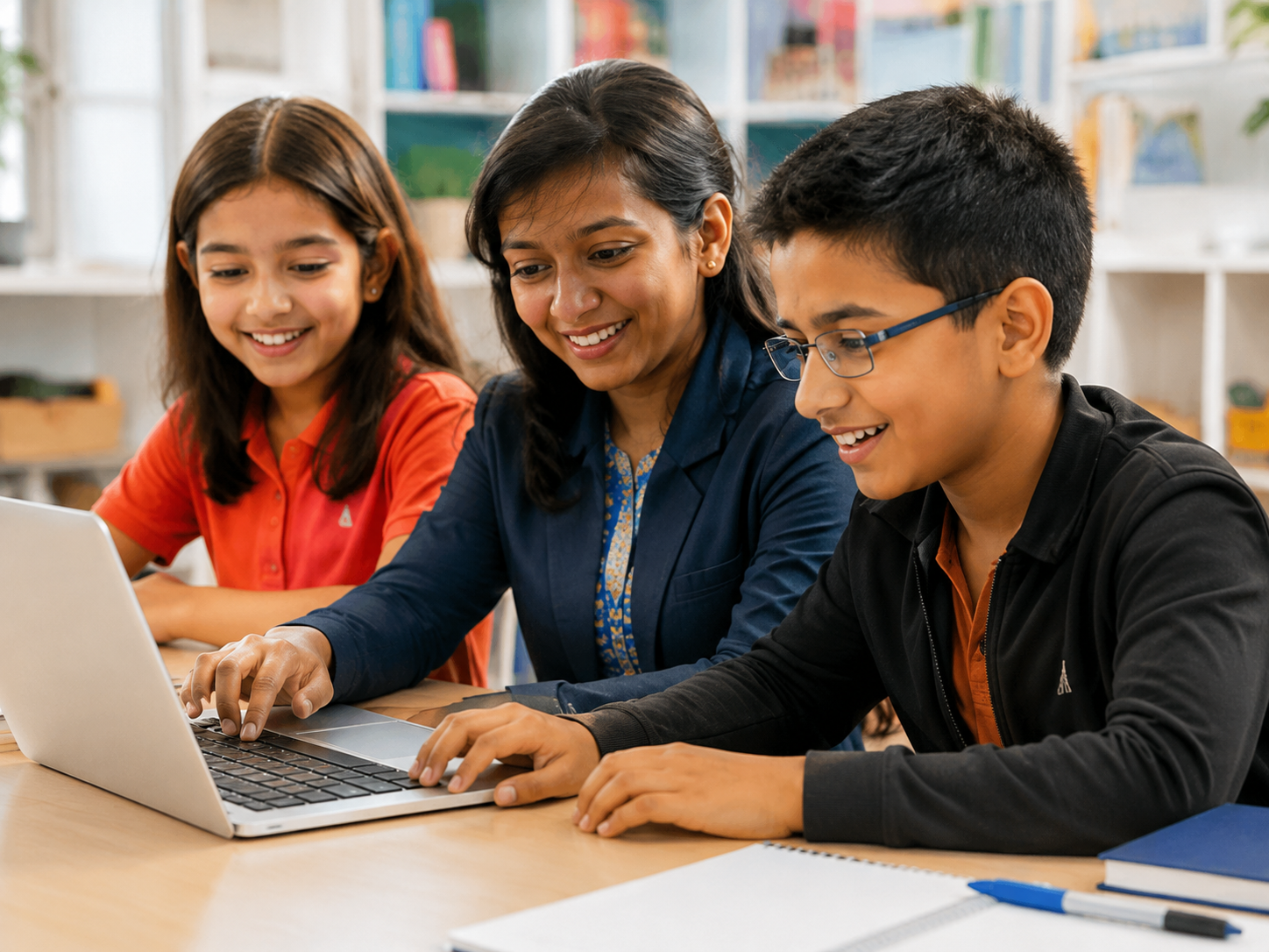 Tutor helping a student with schoolwork