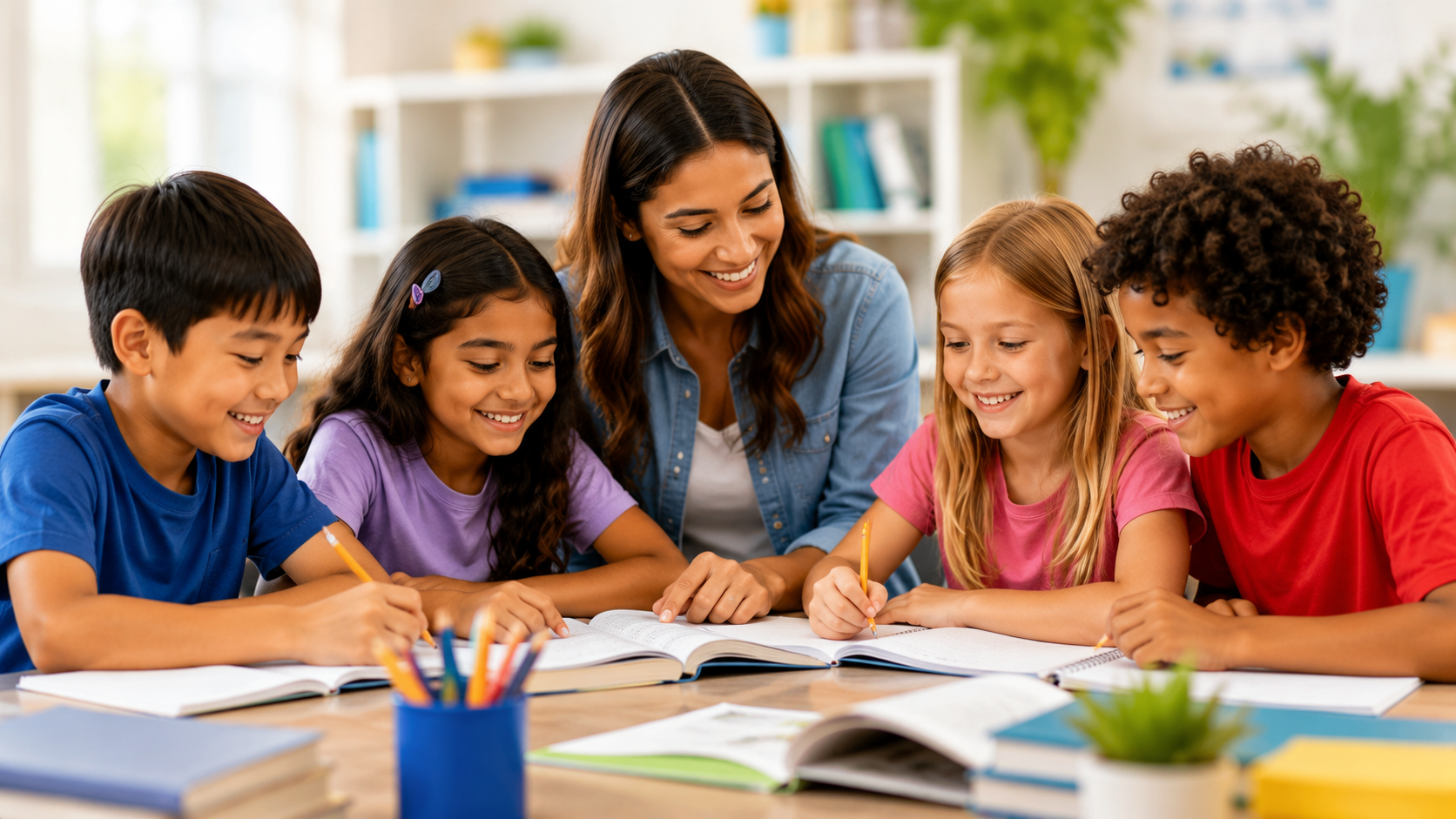 Students learning together at PROVA Learning Center